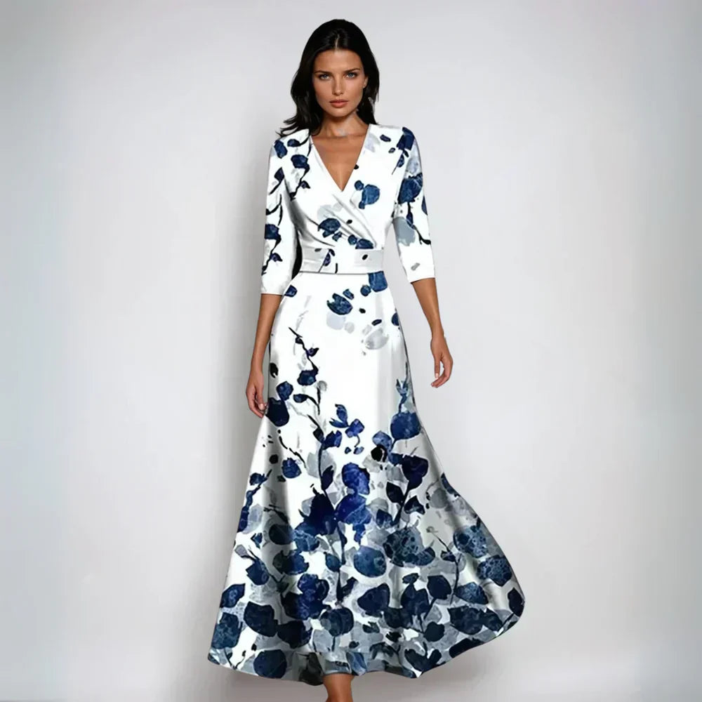 EMILIA - CHIC BLOOM WRAP DRESS