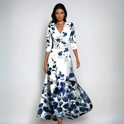 EMILIA - CHIC BLOOM WRAP DRESS