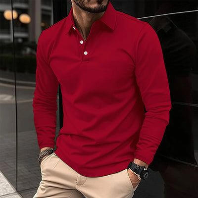 Ethan - Casual Long-Sleeved Polo