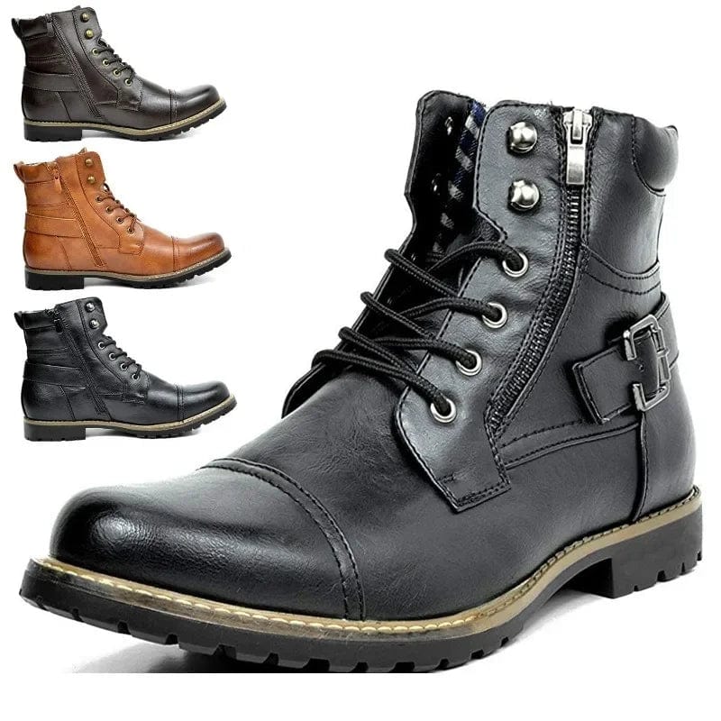 Rugged Elegance Leather Boots