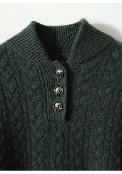 Arden - Button-Up Cashmere Sweater