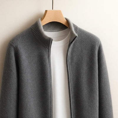 HARVEY -  ELEGANT WOOL ZIP JACKET