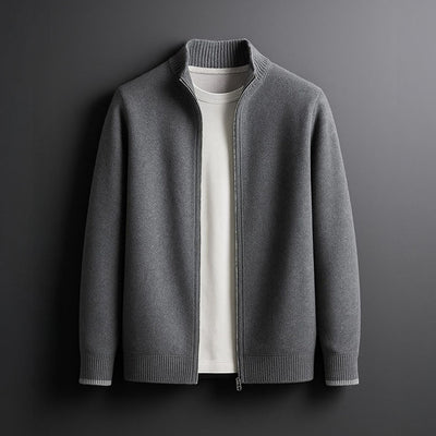 HARVEY -  ELEGANT WOOL ZIP JACKET